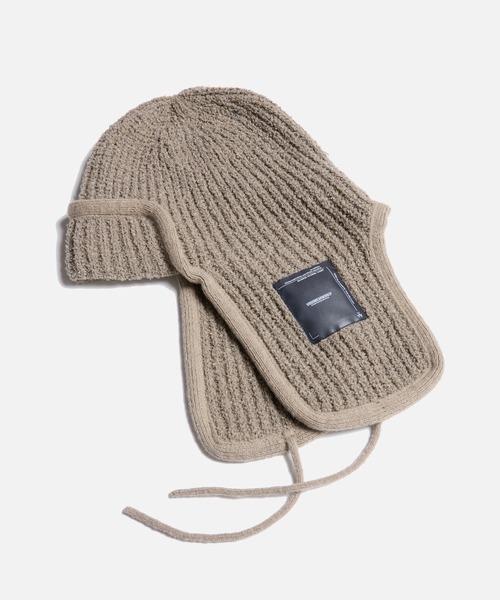 VIRGOwearworks（ヴァルゴウェアワークス）の「RABBIT EAR KNIT CAP 2（ニットキャップ/ビーニー・メンズ・グリーン/ブラック/ベージュ・FREE）」の4枚目の写真