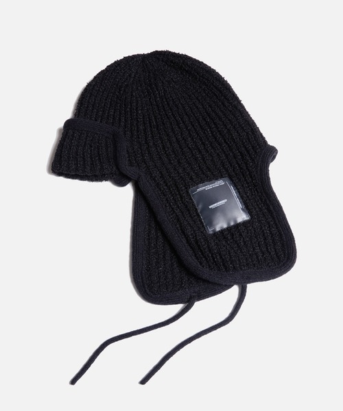 VIRGOwearworks（ヴァルゴウェアワークス）の「RABBIT EAR KNIT CAP 2（ニットキャップ/ビーニー・メンズ・グリーン/ブラック/ベージュ・FREE）」の5枚目の写真