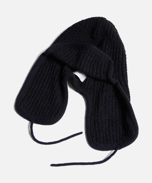 VIRGOwearworks（ヴァルゴウェアワークス）の「RABBIT EAR KNIT CAP 2（ニットキャップ/ビーニー・メンズ・グリーン/ブラック/ベージュ・FREE）」の6枚目の写真