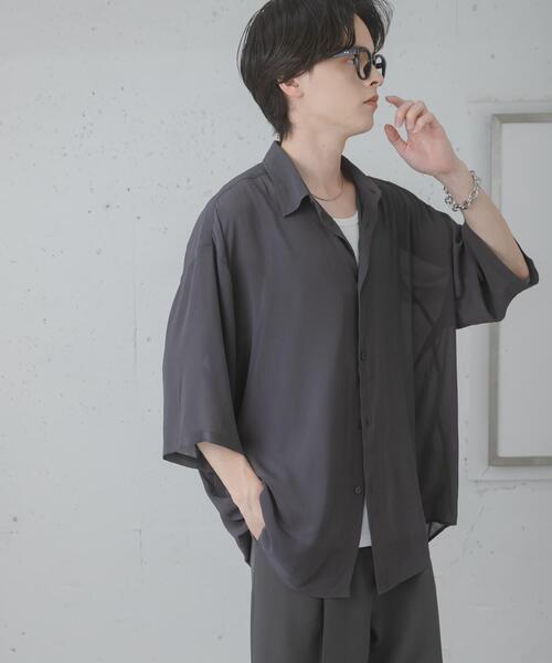 SENSE OF PLACE by URBAN RESEARCH（センスオブプレイスバイアーバンリサーチ）の「シアーヨウリュウエクストラルーズシャツ（シャツ/ブラウス・メンズ・ブルー/ブラウン/チャコールグレー・MEDIUM/LARGE）」の7枚目の写真