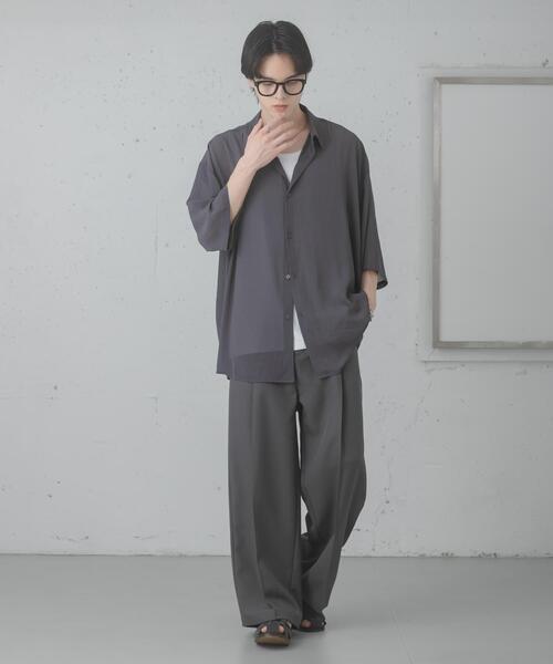 SENSE OF PLACE by URBAN RESEARCH（センスオブプレイスバイアーバンリサーチ）の「シアーヨウリュウエクストラルーズシャツ（シャツ/ブラウス・メンズ・ブルー/ブラウン/チャコールグレー・MEDIUM/LARGE）」の8枚目の写真