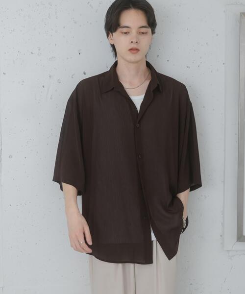 SENSE OF PLACE by URBAN RESEARCH（センスオブプレイスバイアーバンリサーチ）の「シアーヨウリュウエクストラルーズシャツ（シャツ/ブラウス・メンズ・ブルー/ブラウン/チャコールグレー・MEDIUM/LARGE）」の14枚目の写真