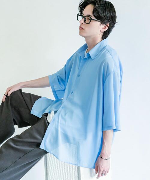SENSE OF PLACE by URBAN RESEARCH（センスオブプレイスバイアーバンリサーチ）の「シアーヨウリュウエクストラルーズシャツ（シャツ/ブラウス・メンズ・ブルー/ブラウン/チャコールグレー・MEDIUM/LARGE）」の21枚目の写真