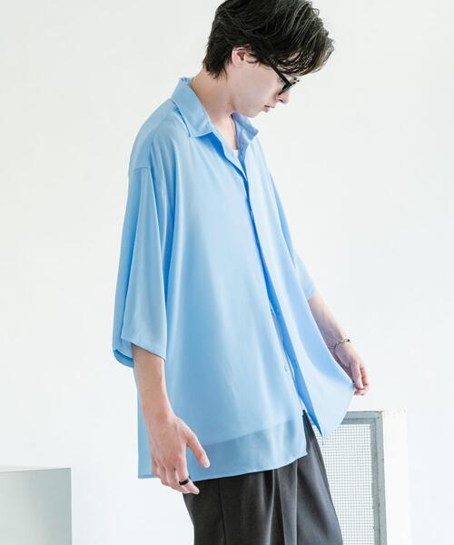 SENSE OF PLACE by URBAN RESEARCH(センスオブプレイスバイアーバンリサーチ)の「シアーヨウリュウエクストラルーズシャツ(シャツ/ブラウス・メンズ・ブルー/ブラウン/チャコールグレー・MEDIUM/LARGE)」の5枚目の写真