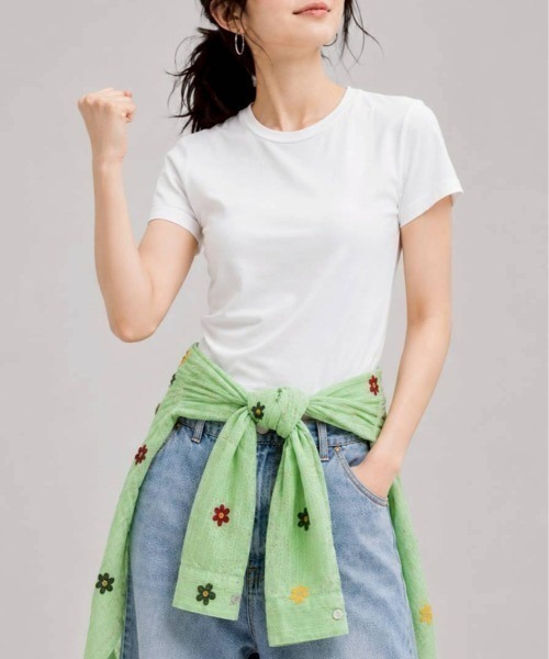 KAMINARI_TOKIO(カミナリトキオ)の「総柄シャツ(シャツ/ブラウス・レディース・ホワイト/ブラック/ダークグリーン/ベージュ/ピンク/グリーン・FREE)」の17枚目の写真