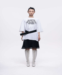 LETTERING BOXY FIT T-SHIRT - WHITE