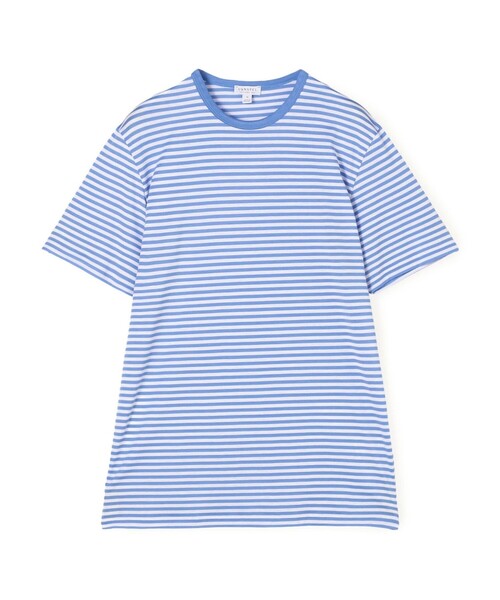 SUNSPEL(サンスペル)の「SUNSPELコットン クラシック ボーダーTシャツ(Tシャツ/カットソー・メンズ・ブルー系その他/グリーン系その他・M/L)」の1枚目の写真