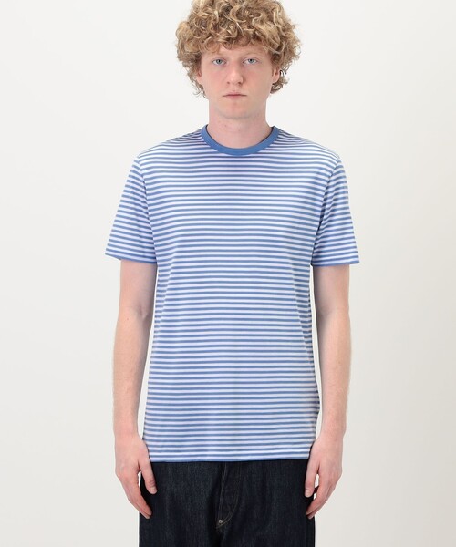 SUNSPEL(サンスペル)の「SUNSPELコットン クラシック ボーダーTシャツ(Tシャツ/カットソー・メンズ・ブルー系その他/グリーン系その他・M/L)」の5枚目の写真