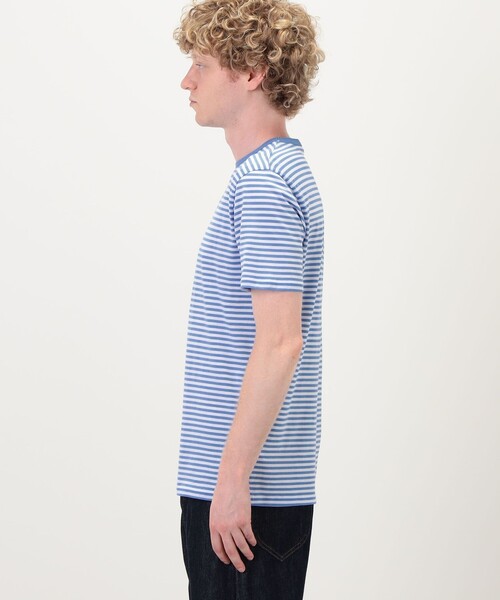 SUNSPEL(サンスペル)の「SUNSPELコットン クラシック ボーダーTシャツ(Tシャツ/カットソー・メンズ・ブルー系その他/グリーン系その他・M/L)」の6枚目の写真