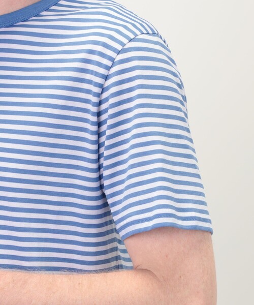 SUNSPEL(サンスペル)の「SUNSPELコットン クラシック ボーダーTシャツ(Tシャツ/カットソー・メンズ・ブルー系その他/グリーン系その他・M/L)」の9枚目の写真