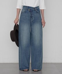 アシメワイドデニムパンツ