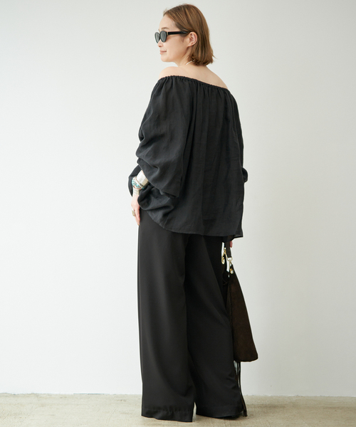 Deuxieme Classe(ドゥーズィエムクラス)の「LIBECO Linen ブラウス(シャツ/ブラウス・レディース・ホワイト/ブラック・FREE)」の10枚目の写真