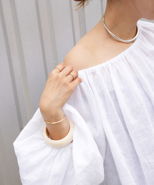Deuxieme Classe(ドゥーズィエムクラス)の「LIBECO Linen ブラウス(シャツ/ブラウス・レディース・ホワイト/ブラック・FREE)」の3枚目の写真