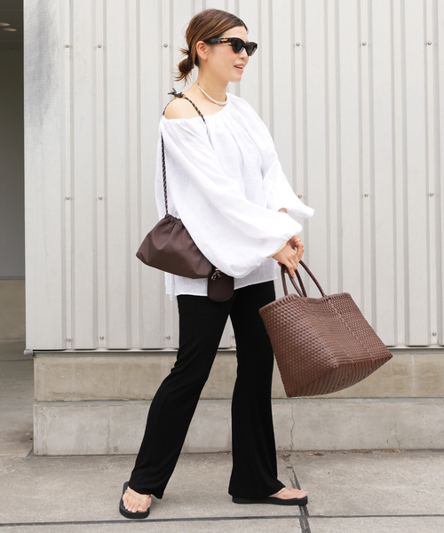 Deuxieme Classe(ドゥーズィエムクラス)の「LIBECO Linen ブラウス(シャツ/ブラウス・レディース・ホワイト/ブラック・FREE)」の4枚目の写真