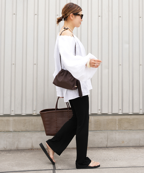 Deuxieme Classe(ドゥーズィエムクラス)の「LIBECO Linen ブラウス(シャツ/ブラウス・レディース・ホワイト/ブラック・FREE)」の6枚目の写真
