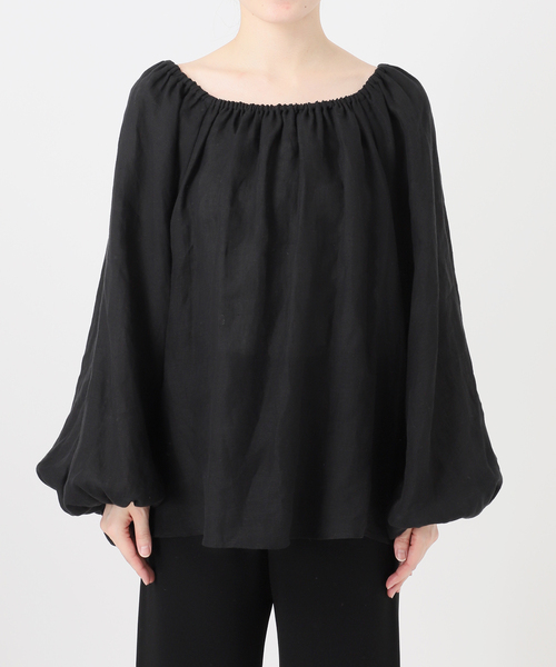 Deuxieme Classe(ドゥーズィエムクラス)の「LIBECO Linen ブラウス(シャツ/ブラウス・レディース・ホワイト/ブラック・FREE)」の7枚目の写真