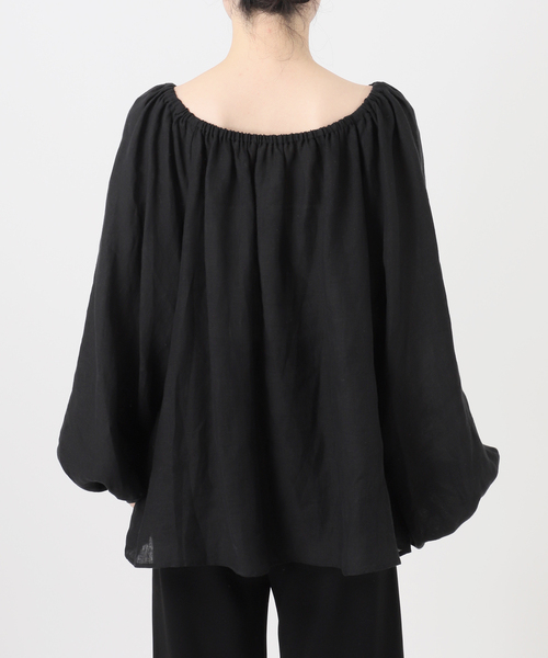 Deuxieme Classe(ドゥーズィエムクラス)の「LIBECO Linen ブラウス(シャツ/ブラウス・レディース・ホワイト/ブラック・FREE)」の10枚目の写真