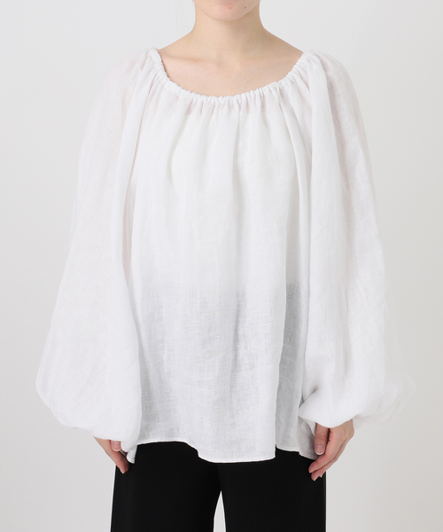 Deuxieme Classe(ドゥーズィエムクラス)の「LIBECO Linen ブラウス(シャツ/ブラウス・レディース・ホワイト/ブラック・FREE)」の16枚目の写真