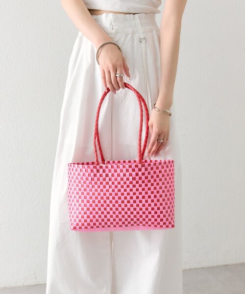 mystic（ミスティック）の「【NHE】ロングハンドカゴバッグ（かごバッグ・レディース・ピンク/ブラック・ONE SIZE）」の22枚目の写真