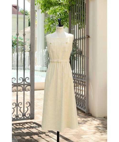 Her lip to（ハーリップトゥー）の「Claline Tweed Dress（ワンピース・レディース・レモンイエロー・S/M）」の8枚目の写真