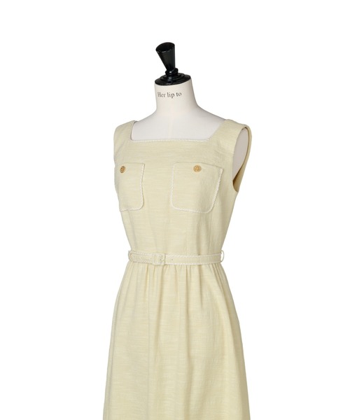 Her lip to（ハーリップトゥー）の「Claline Tweed Dress（ワンピース・レディース・レモンイエロー・S/M）」の16枚目の写真