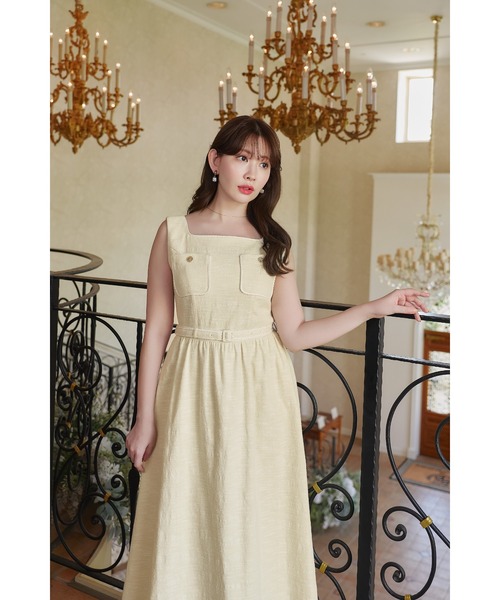 Her lip to（ハーリップトゥー）の「Claline Tweed Dress（ワンピース・レディース・レモンイエロー・S/M）」の6枚目の写真