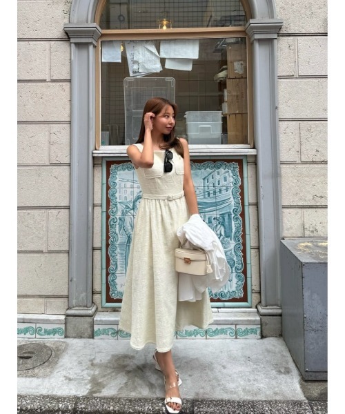 Her lip to（ハーリップトゥー）の「Claline Tweed Dress（ワンピース・レディース・レモンイエロー・S/M）」の10枚目の写真