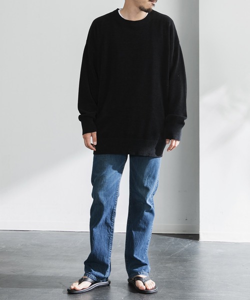 nestwell(ネストウェル)の「NANDINA / 長袖クルーネックトップス MENS(ニット/セーター・メンズ・ブラック/モカ・L/M)」の9枚目の写真