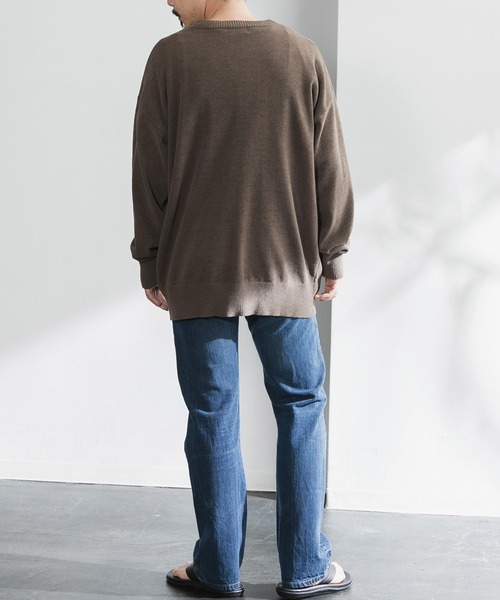 nestwell(ネストウェル)の「NANDINA / 長袖クルーネックトップス MENS(ニット/セーター・メンズ・ブラック/モカ・L/M)」の4枚目の写真