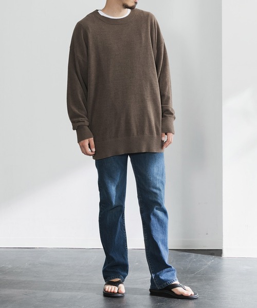nestwell(ネストウェル)の「NANDINA / 長袖クルーネックトップス MENS(ニット/セーター・メンズ・ブラック/モカ・L/M)」の3枚目の写真