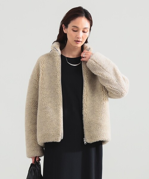 Demi-Luxe BEAMS(デミルクス ビームス)の「TICCA / ウール ファー ブルゾン(ブルゾン・レディース・ベージュ・ONE SIZE)」の1枚目の写真