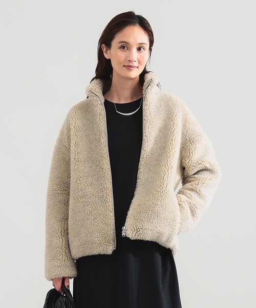 Demi-Luxe BEAMS(デミルクス ビームス)の「TICCA / ウール ファー ブルゾン(ブルゾン・レディース・ベージュ・ONE SIZE)」の5枚目の写真