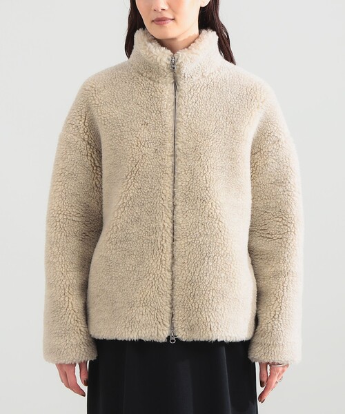 Demi-Luxe BEAMS(デミルクス ビームス)の「TICCA / ウール ファー ブルゾン(ブルゾン・レディース・ベージュ・ONE SIZE)」の6枚目の写真