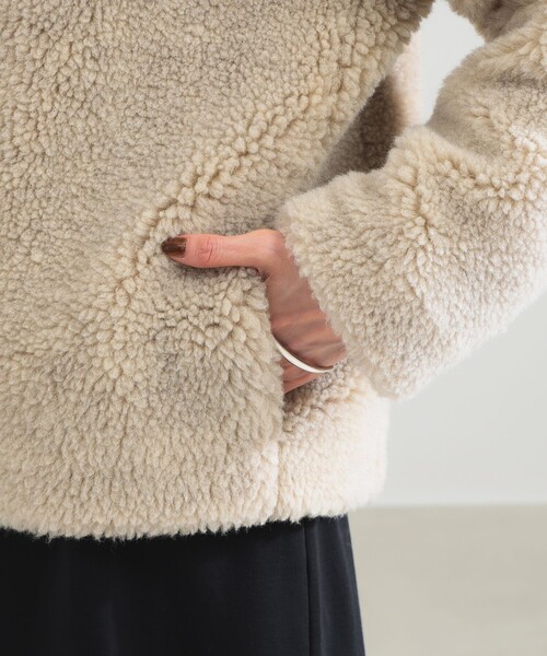Demi-Luxe BEAMS(デミルクス ビームス)の「TICCA / ウール ファー ブルゾン(ブルゾン・レディース・ベージュ・ONE SIZE)」の12枚目の写真
