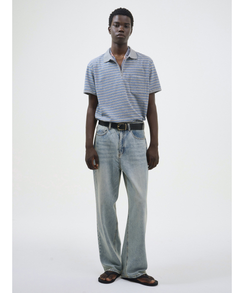 POKER FACE（ポーカーフェイス）の「ZIPPER POLO T-SHIRTS GREY（ポロシャツ・メンズ・その他・1/2/4/3）」の3枚目の写真