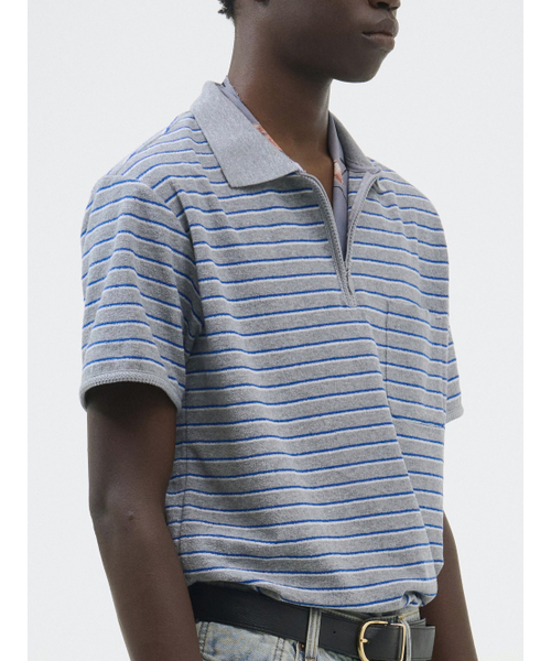 POKER FACE（ポーカーフェイス）の「ZIPPER POLO T-SHIRTS GREY（ポロシャツ・メンズ・その他・1/2/4/3）」の4枚目の写真