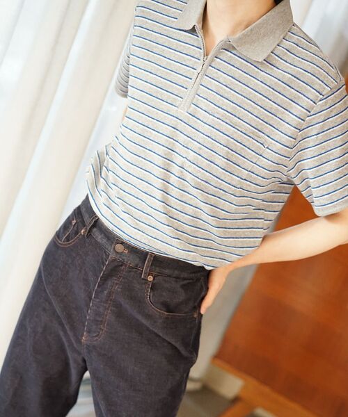 POKER FACE（ポーカーフェイス）の「ZIPPER POLO T-SHIRTS GREY（ポロシャツ・メンズ・その他・1/2/4/3）」の5枚目の写真