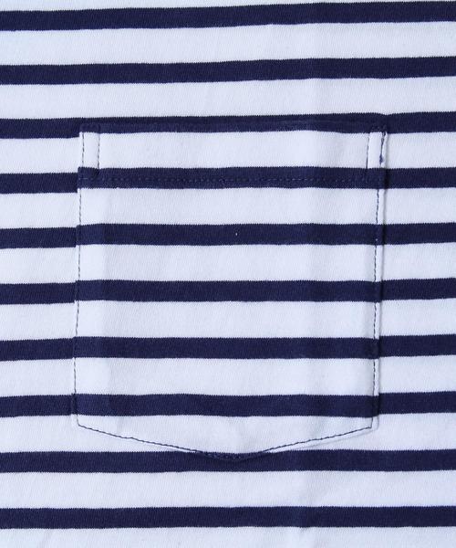 FRUIT OF THE LOOM(フルーツオブザルーム)の「FRUIT OF THE LOOM(フルーツオブザルーム) 別注クルーネックT2枚組(ホワイト・ネイビーボーダー)(Tシャツ/カットソー・メンズ・ホワイト系その他・X-LARGE/SMALL/LARGE/MEDIUM)」の3枚目の写真