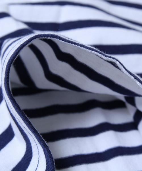 FRUIT OF THE LOOM(フルーツオブザルーム)の「FRUIT OF THE LOOM(フルーツオブザルーム) 別注クルーネックT2枚組(ホワイト・ネイビーボーダー)(Tシャツ/カットソー・メンズ・ホワイト系その他・X-LARGE/SMALL/LARGE/MEDIUM)」の5枚目の写真