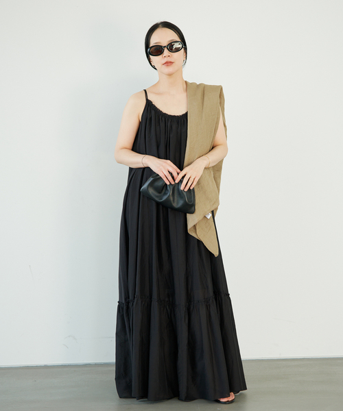plage(プラージュ)の「cotton/silk summer ワンピース(ワンピース・レディース・ブラック・38/36)」の5枚目の写真
