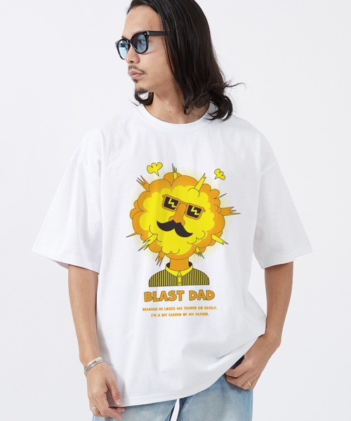 En serio TOKYO(エンソリオトーキョー)の「【SIDEWAYSTANCE】BLASTDAD半袖Tシャツ 70477(Tシャツ/カットソー・メンズ・ホワイト/ブラック・MEDIUM/SMALL)」の2枚目の写真