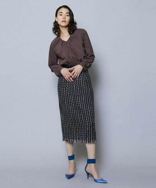 MOGA（モガ）の「TWEEDスカート（スカート・レディース・ブルー・1/2/3）」の5枚目の写真