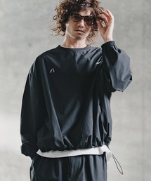 mlt5755-Ripstop & Stretch Nylon Crew ロングスリーブプルオーバー(211-003-gla-cg)