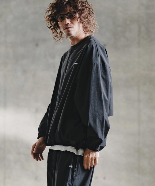 GLIMCLAP(グリムクラップ)の「mlt5755-Ripstop & Stretch Nylon Crew ロングスリーブプルオーバー(211-003-gla-cg)(Tシャツ/カットソー・メンズ・ブルー/ブラック・M/L/S)」の10枚目の写真