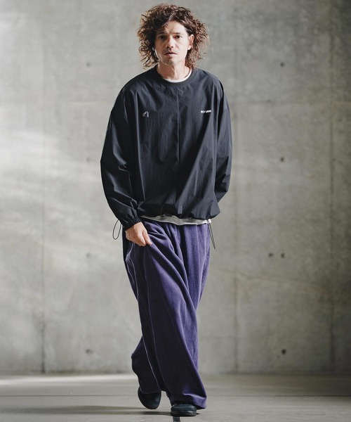 GLIMCLAP(グリムクラップ)の「mlt5755-Ripstop & Stretch Nylon Crew ロングスリーブプルオーバー(211-003-gla-cg)(Tシャツ/カットソー・メンズ・ブルー/ブラック・M/L/S)」の14枚目の写真