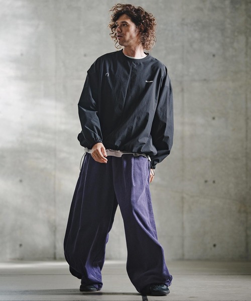 GLIMCLAP(グリムクラップ)の「mlt5755-Ripstop & Stretch Nylon Crew ロングスリーブプルオーバー(211-003-gla-cg)(Tシャツ/カットソー・メンズ・ブルー/ブラック・M/L/S)」の15枚目の写真