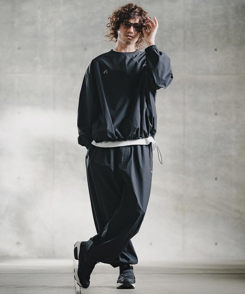 GLIMCLAP(グリムクラップ)の「mlt5755-Ripstop & Stretch Nylon Crew ロングスリーブプルオーバー(211-003-gla-cg)(Tシャツ/カットソー・メンズ・ブルー/ブラック・M/L/S)」の16枚目の写真