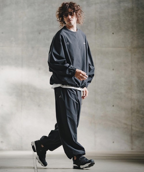 GLIMCLAP(グリムクラップ)の「mlt5755-Ripstop & Stretch Nylon Crew ロングスリーブプルオーバー(211-003-gla-cg)(Tシャツ/カットソー・メンズ・ブルー/ブラック・M/L/S)」の17枚目の写真