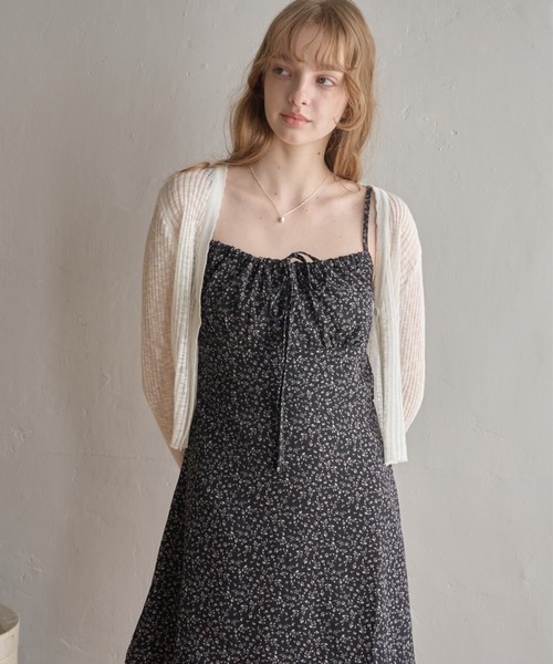 Birthday room（バースデイルーム）の「小花柄ミニワンピース/Small floral print mini dress（ワンピース・レディース・ブラック・FREE）」の10枚目の写真
