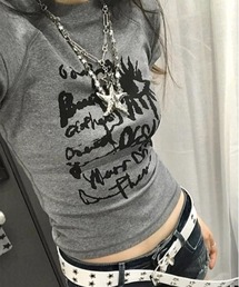 アイデザインアートプリントコンパクト半袖Tシャツ